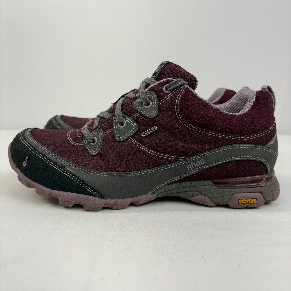 Ahnu Women's Sugarpine Low Waterproof Hiking Shoes Vineyard Wine Size 7.5
